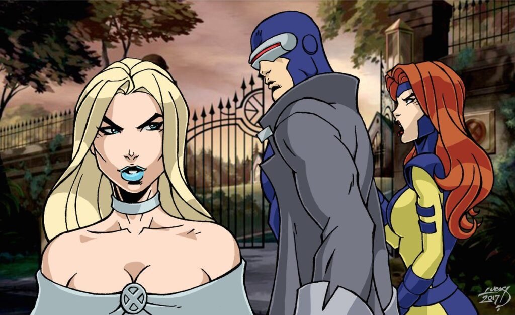Jean Grey, Ciclope e Emma formam um triângulo